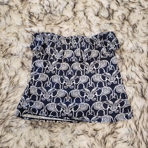 CROWN & IVY ELEPHANT PRINT TOP SIZE L